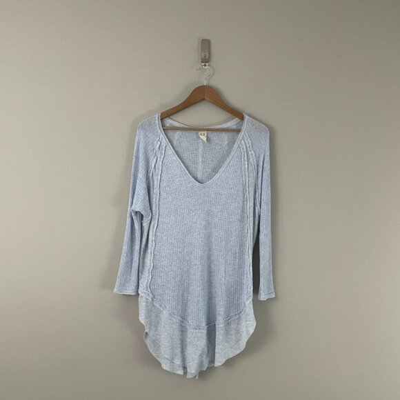 Free People We The Free Catalina Blue Thermal Top Size Medium - Picture 1 of 6